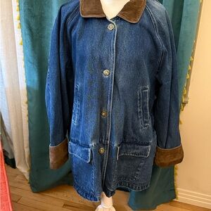 Basic Editions Denim Jacket with Brown Accents